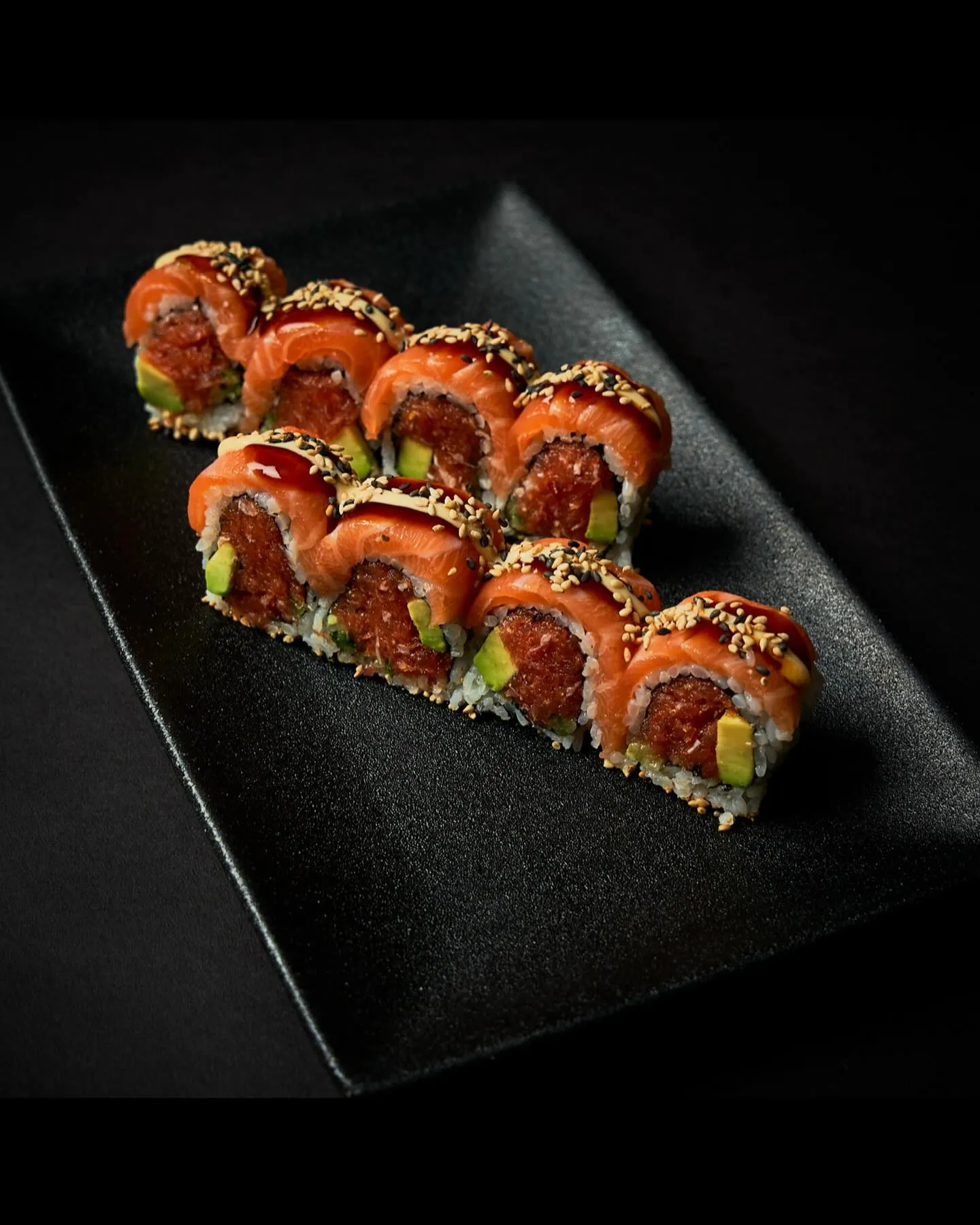Lachs-Rollen mit Thunfisch-Tatar