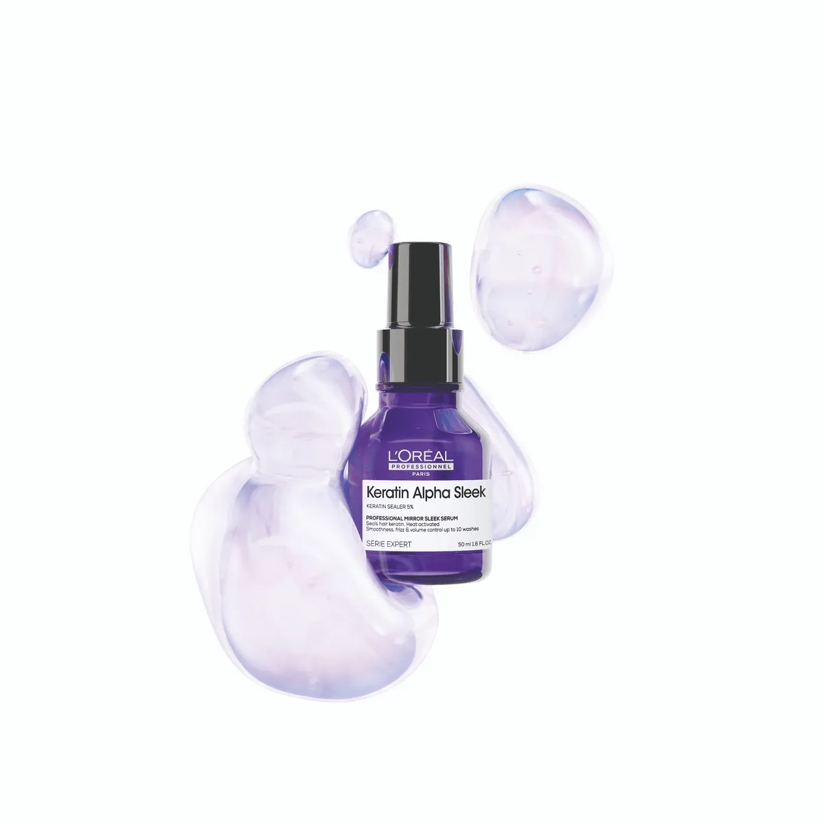 Keratin Alpha Sleek Mirror Sleek Serum von L’Oréal Professionnel, ein hitzeaktiviertes Glanzserum.