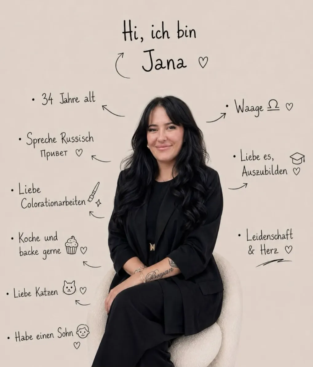 Porträt von Jana, Friseurmeisterin und Coloristin bei CUT BY SULE.