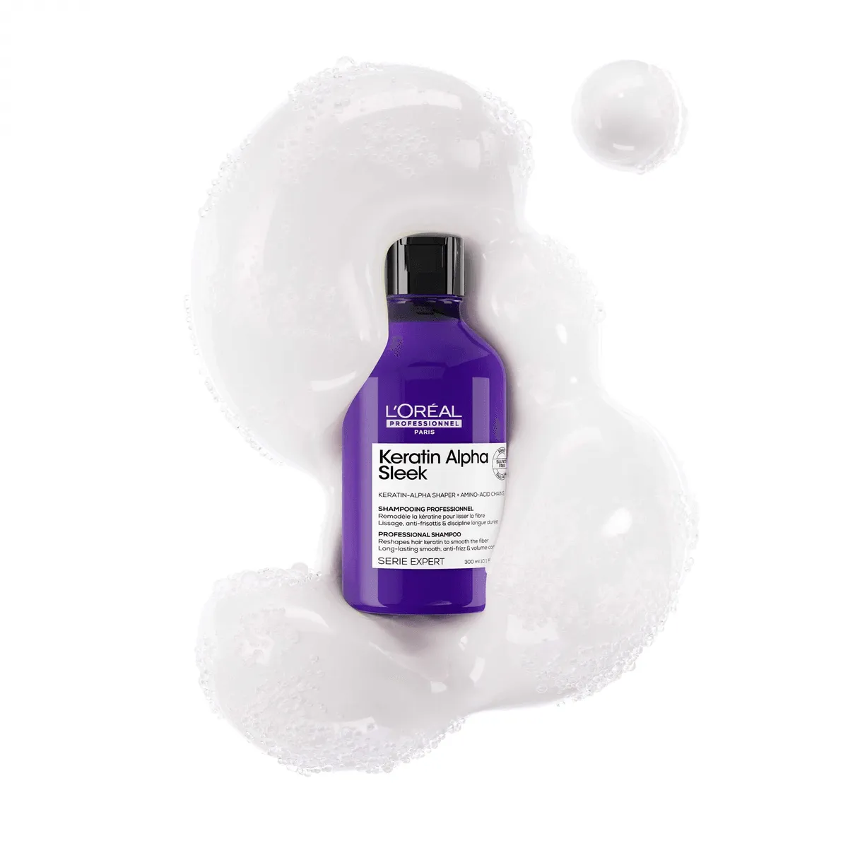 Keratin Alpha Sleek Professional Sulfate Free Shampoo von L’Oréal Professionnel, 300 Milliliter.
